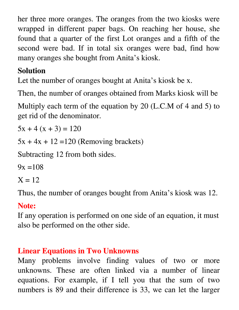 LINEAR EQUATIONS 17 4