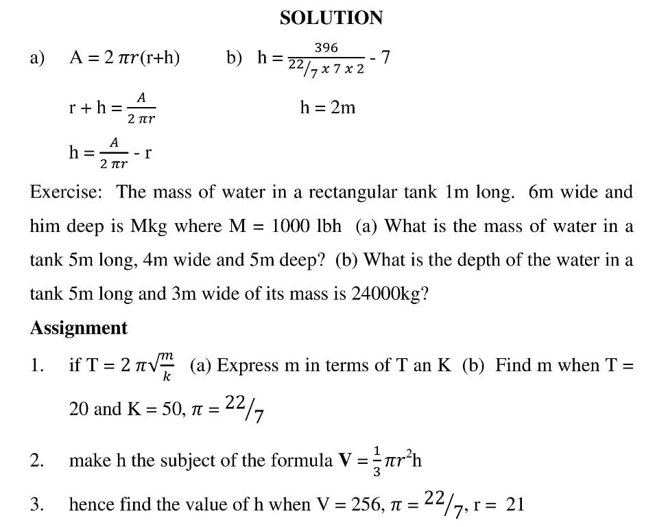 CHANGE OF SUBJECT OF A FORMULA_2