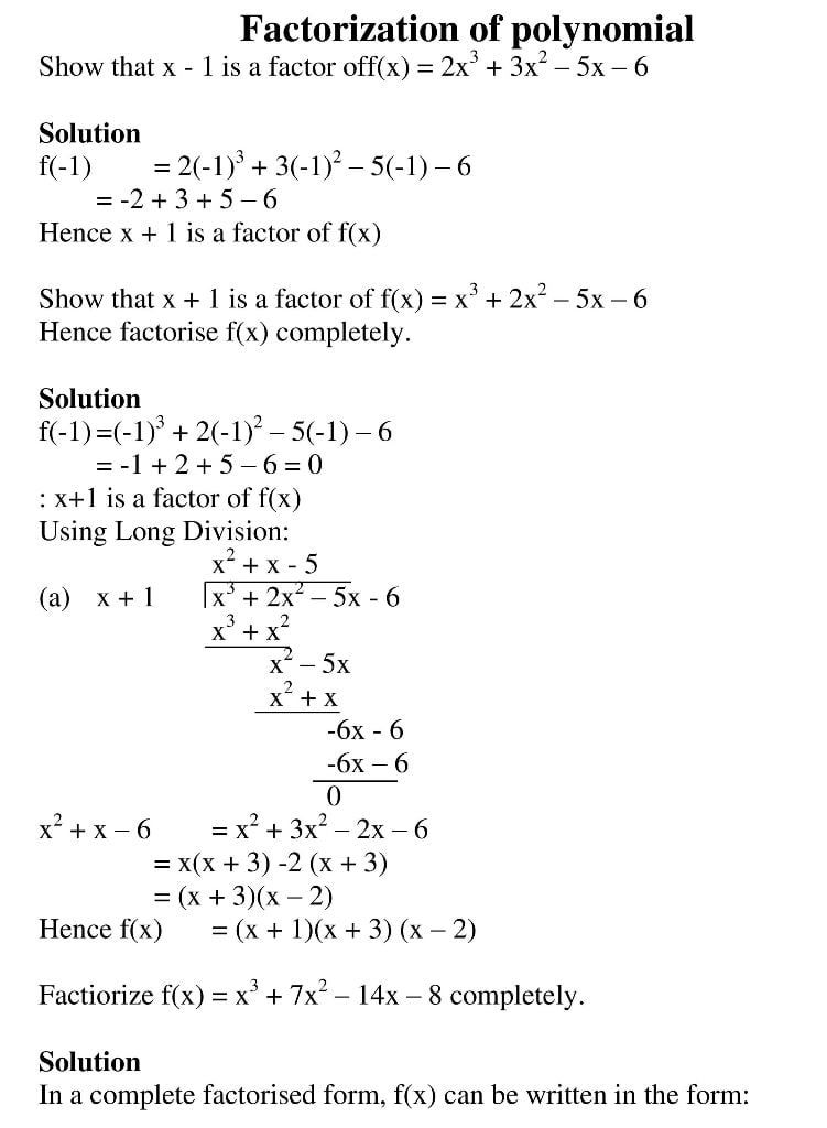 Factorization of polynomial_1