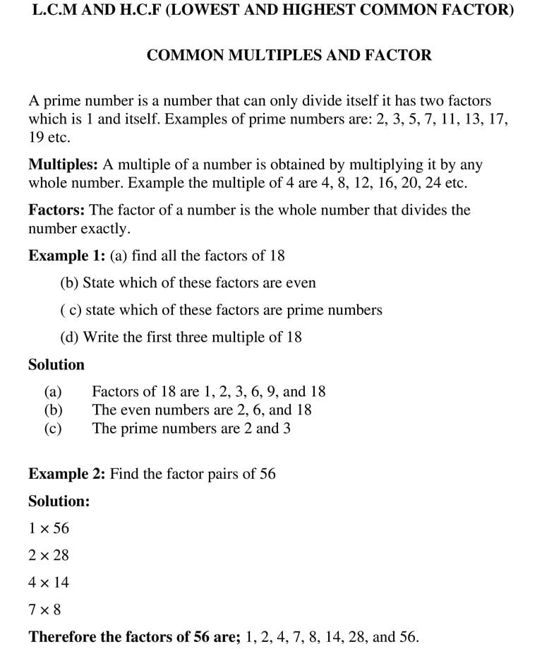 L.C.M AND H.C.F_1