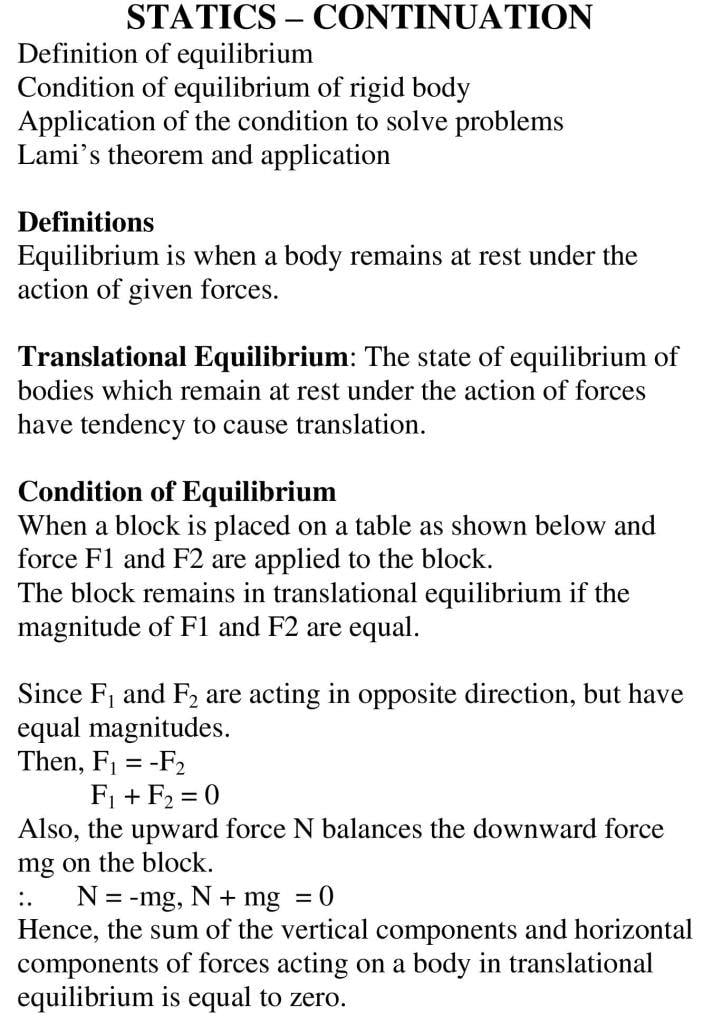 STATICS – CONTINUATION_1