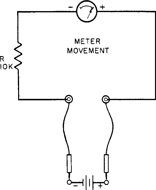 Fig. 1 43 An Ammeter With High Resistance In Series With The Meter Movement Allow It To Measure Voltage.