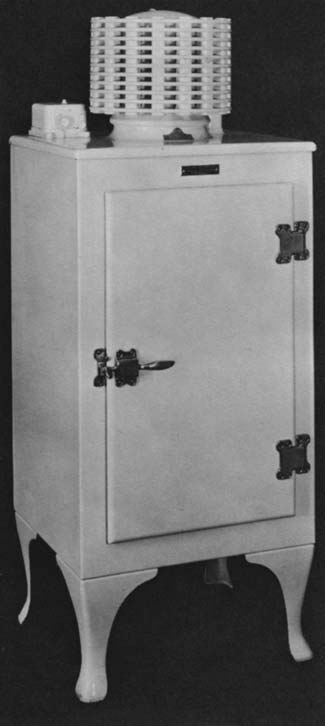 Fig. 2 1 One Of The First Commercial Home Refrigerators. (general Electric)